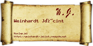 Weinhardt Jácint névjegykártya